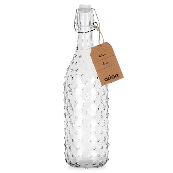 Flaske med clipsglas 1 l