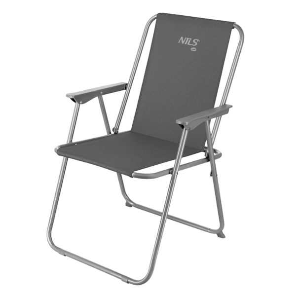 Fällbar campingstol, grå, bärbar, lätt