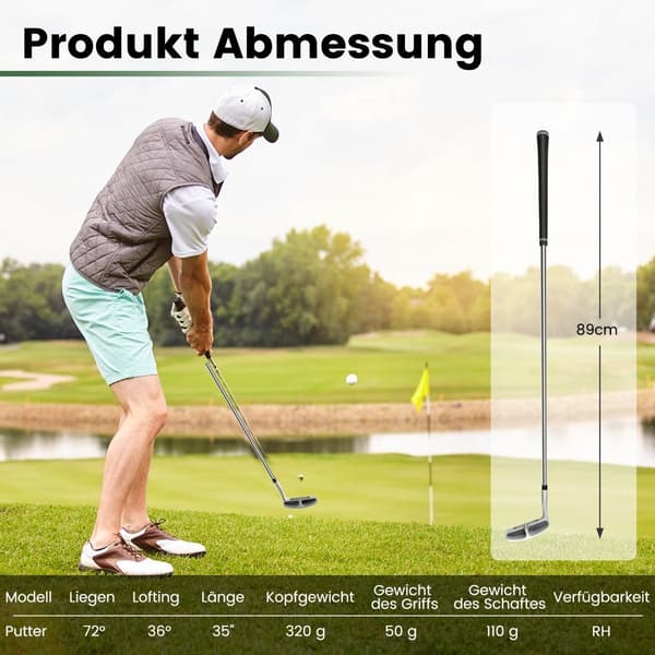 Golfhugger 89 cm – Hoved i rustfrit stål, skridsikkert greb