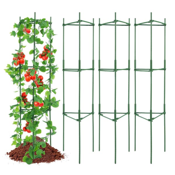 Tomatburar, 4-pack, 63-tums stapelbara växtstöd