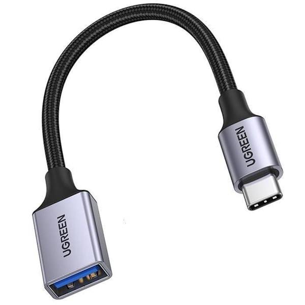 Ugreen OTG -sovitinkaapeli USB-C uros USB-A naaras, 5Gb/s, 0,15m - musta