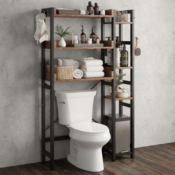 Toilethylde, 3-lags med sidehylder, metal-MDF