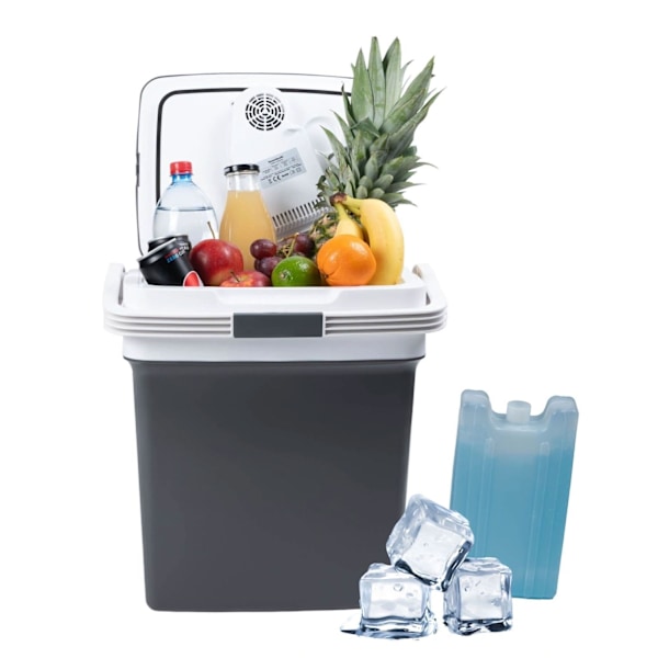 Bärbar bilkylare, 29L, 220-240V DC12V, värmefunktion, gratis insats, grafit