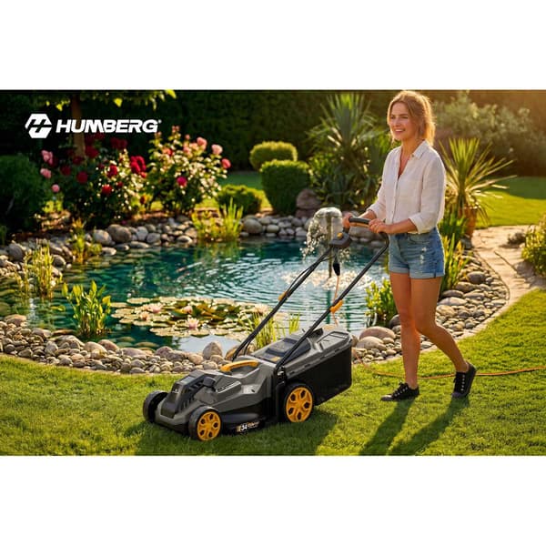 Elektrisk plæneklipper, 1400W, 34 cm klippebredde