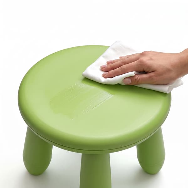 Grön plastpall för småbarn – 26 x 28 cm