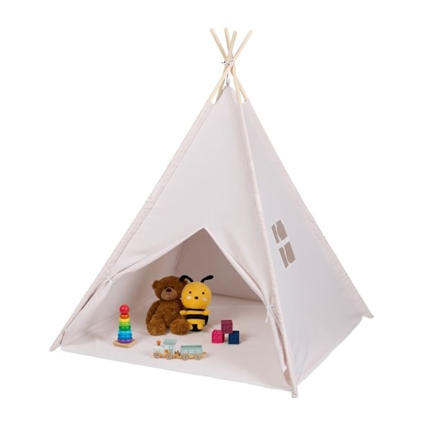 Tipi legetelt med gulvmåtte