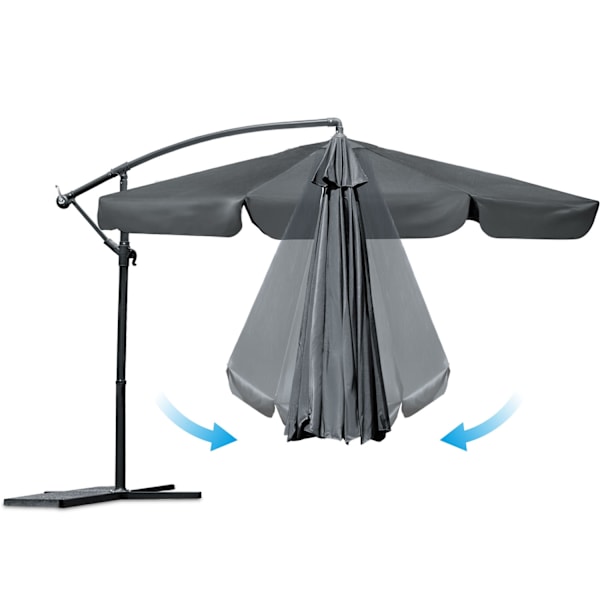 Kokoontaittuva puutarhasateenvarjo 6 segmenttiä 350 cm kannella Plonos PL-880