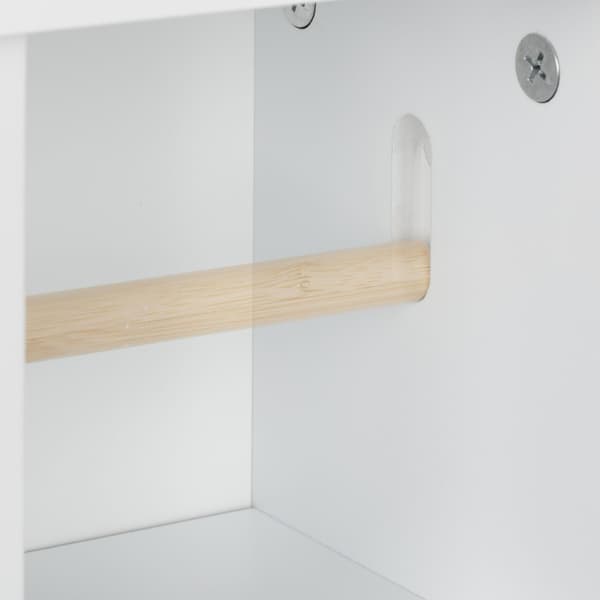 Toiletskab med opbevaring og papirholder
