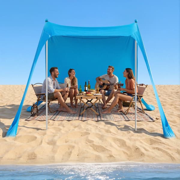 Pop-up-rantakatosteltta, UPF50+, 2,3 x 2,3 m