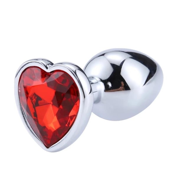 Butt Plug with Heart Jewel Corazón Red Scarlet Koko M