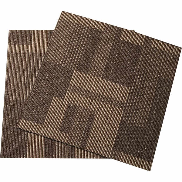 Mattplattor, 24x24 tum, vadderade, 24-pack, blandad brun