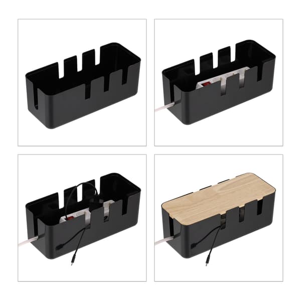 Kabelbox med trälock