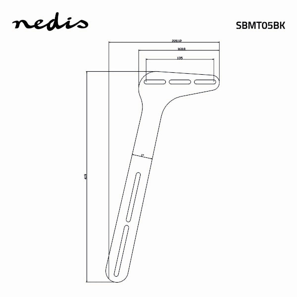 Soundbar-teline | Sopii käytettäväksi: Yleismalli | Kiinnitetään TV:hen | 15 kg | Kiinteä | Teräs | Musta