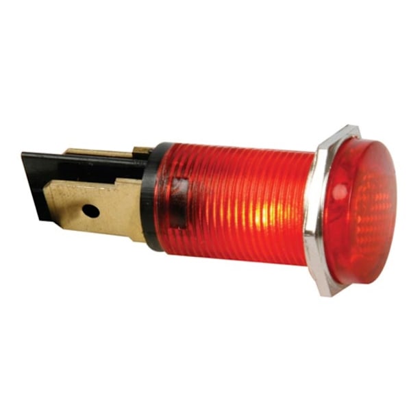 Pyöreä 14 mm paneeliohjauslamppu 220 V punainen
