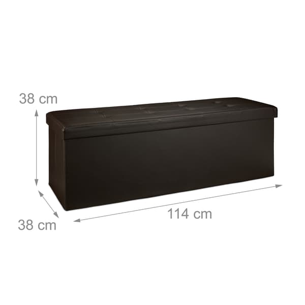 Fällbar förvaringsbänk i konstläder