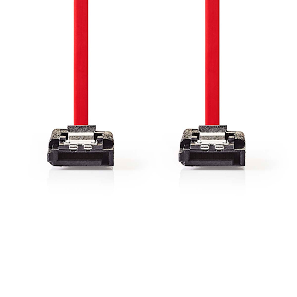 SATA kaapeli | 3 Gbps | SATA 7-Pin naaras | SATA 7-Pin naaras | Niklattu | 0.50 m | Litteä | PVC | Punainen | Laatikko