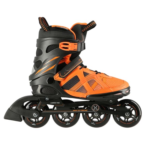 Inline-skøjter, sort-orange, størrelse 42