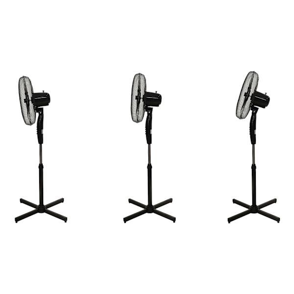 Stående gulvventilator 45W – 3 tilstande, 5 blade, sort