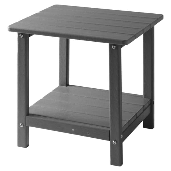 Udendørs sidebord, dobbeltlags HDPE, grå
