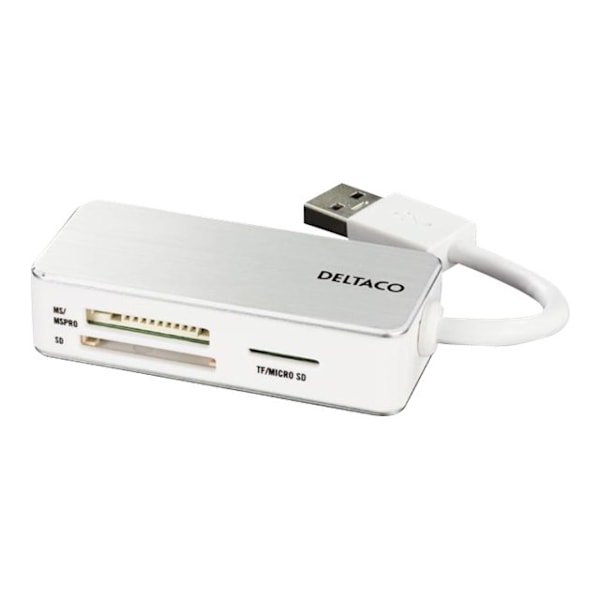 DELTACO UCR-147 - Kortläsare (MS PRO, MS PRO Duo, TransFlash, SDHC, microSDHC) - USB 3.0
