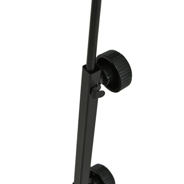 Reptil Lamp Stand Justerbar Varme Lamp Holder Base 4 Wire Slots Stål Sort