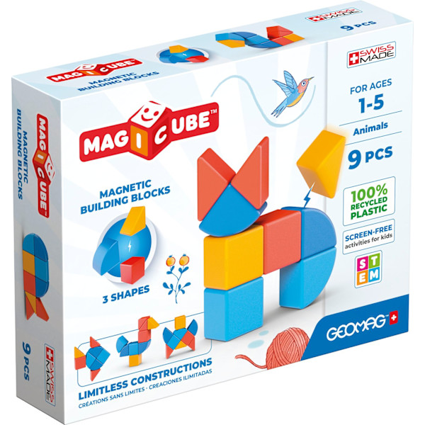 Geomag Magicube Shapes Animals Recycled 9 Pcs