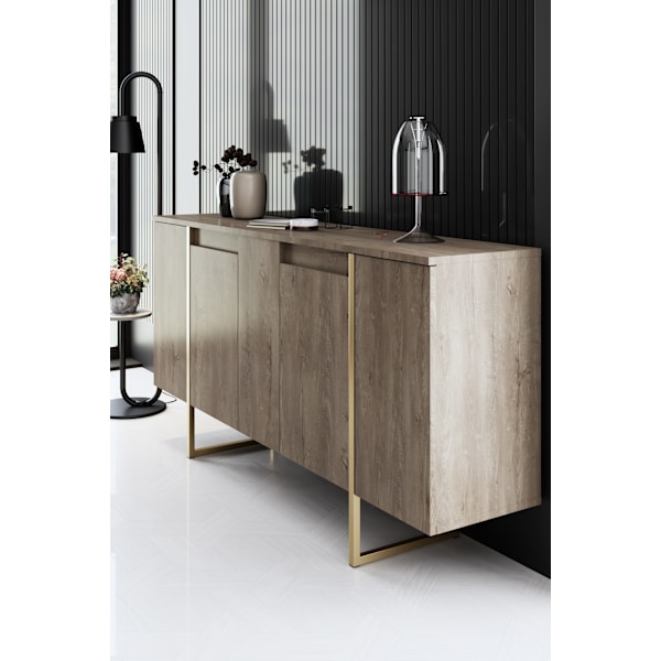 Console Luxe - Valnöt, Guld