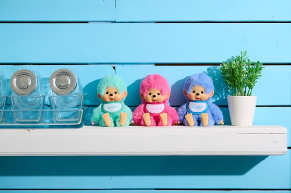 Monchhichi Colors -pehmolelu, 14 cm, Karkkivärit