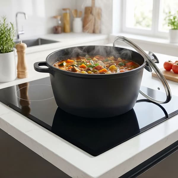XXL non-stick soppgryta med glaslock