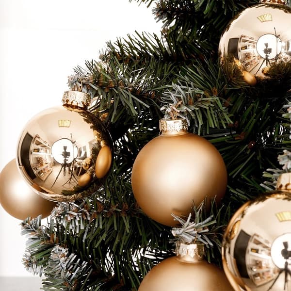Julgranskulor i glas, guld, 6 cm, 20 st.