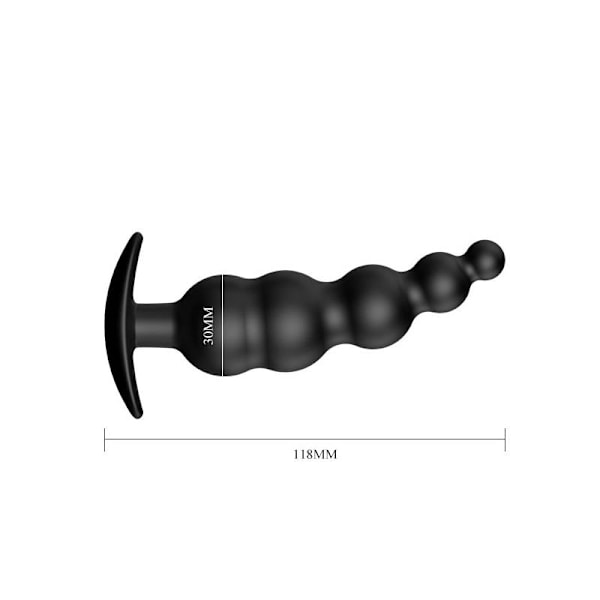 Anal Bubble Plug Black Silikon