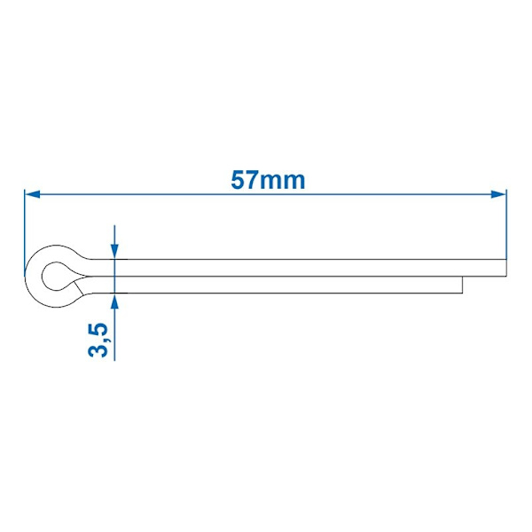 Delad stift 4x55mm