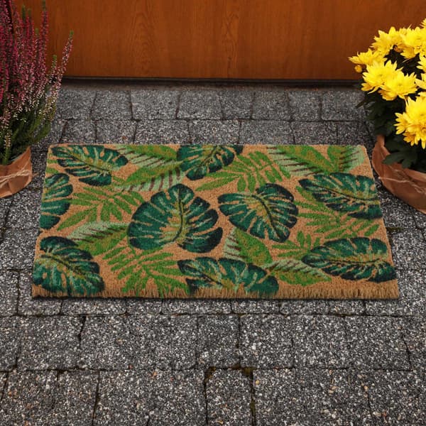 Dörrmatta i kokosnöt Monstera blad