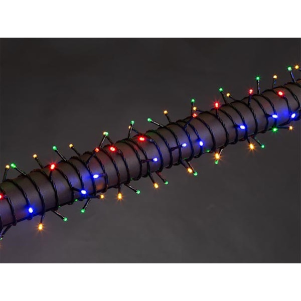 Stella Led - 20 M - 300 flerfärgade lampor - Grön tråd - 24 V