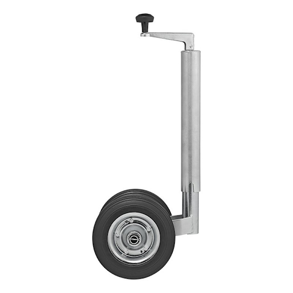Dubbelt jockeyhjul 48mm med massiva naturgummitäck 200 x 50 mm