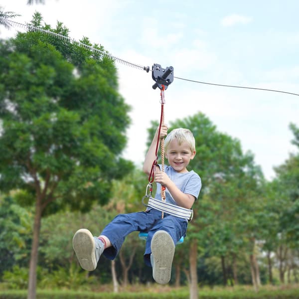 Zip Line -sarja 24,38 m, 227 kg kapasiteetti, istuin ja valjaat