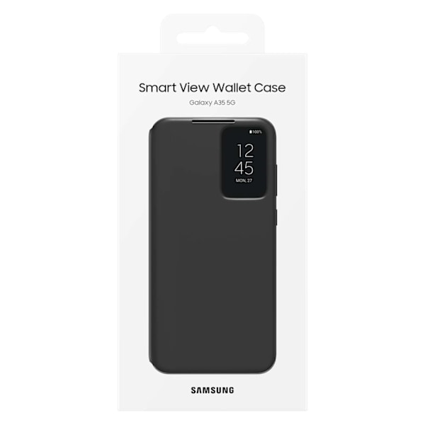 Originalt Smart View Wallet etui med klap til Samsung Galaxy A35, sort