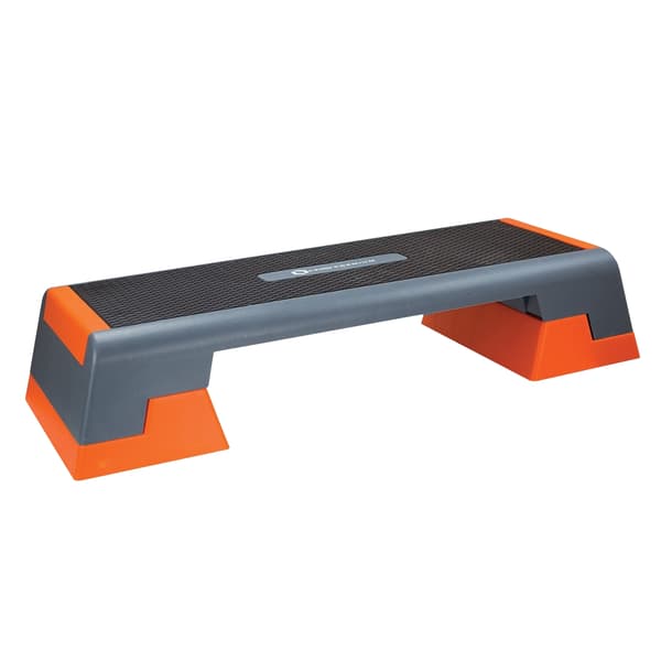 Aerob trinplatform, sort/orange, skridsikker overflade