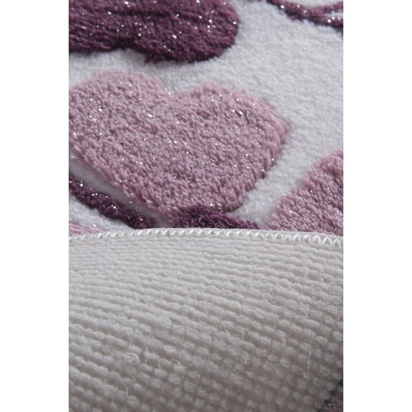 Akryl Badmatta Set (3 delar) Kircicegi - Rosa