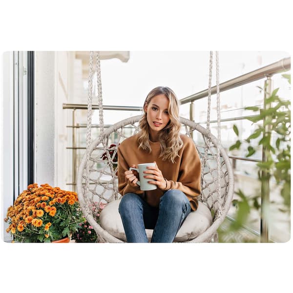 Hængende havegyngestol BOHO beige
