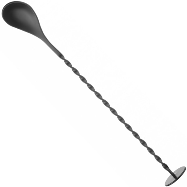 Bartenderske til drinks, cocktails, lang med muddler 280 x 35 mm - sort