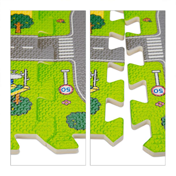 Puzzle Mat Road eläinten kanssa