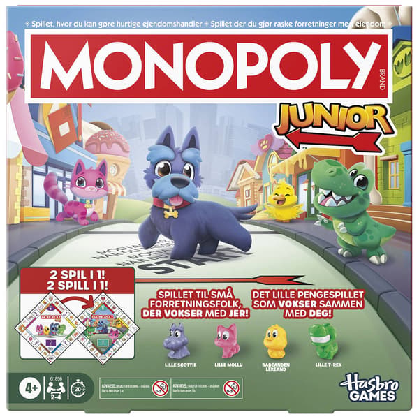 HASBRO Monopoly Junior Square 2-i-1 (NO/DK)