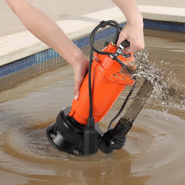Dränkbar avfallspump 1500W, flottörbrytare, 18 m lyft