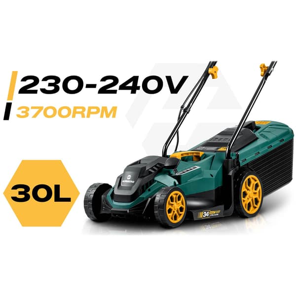 Elektrisk gräsklippare, 1400W, 34 cm klippbredd