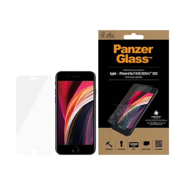 PanzerGlass™ | Skärmskydd - Klassisk passform | Apple iPhone 6, 6s, 7, 8 SE (2:a/3:e generationen)