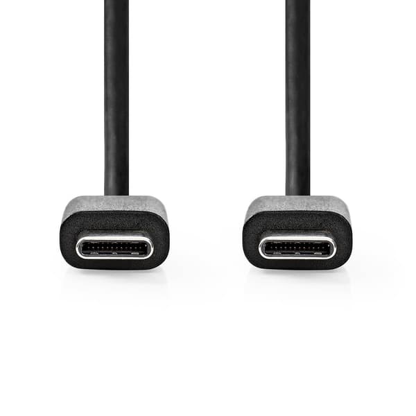 USB-C - USB-C -kaapeli, 2m, 60W, musta, 480 Mbps