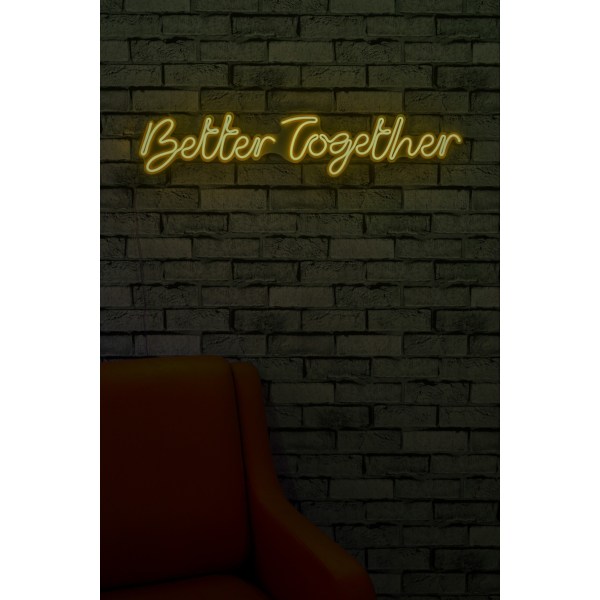 Dekorativ Plast Led Belysning Better Together - Gul