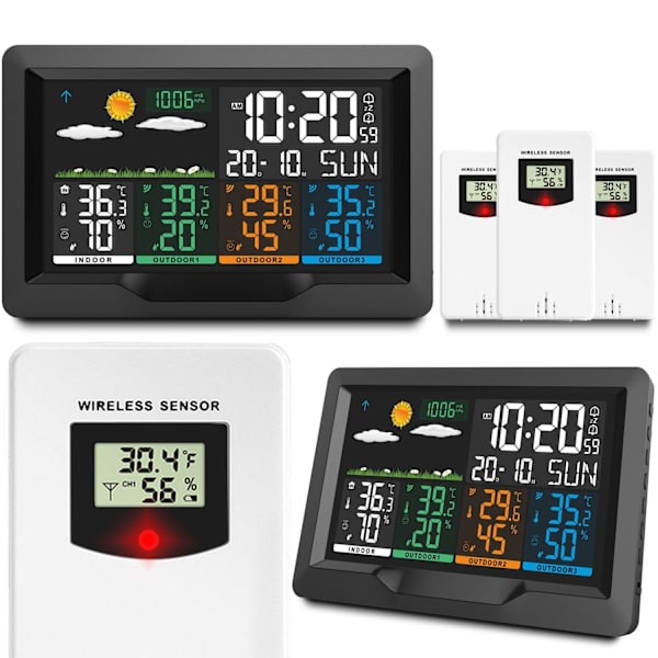 Svart Väderstation med Display BD-904