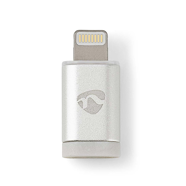 Lightning Sovitin | Apple Lightning 8-Pin | USB Micro-B naaras | Kullattu | Pyöreä | Alumiini